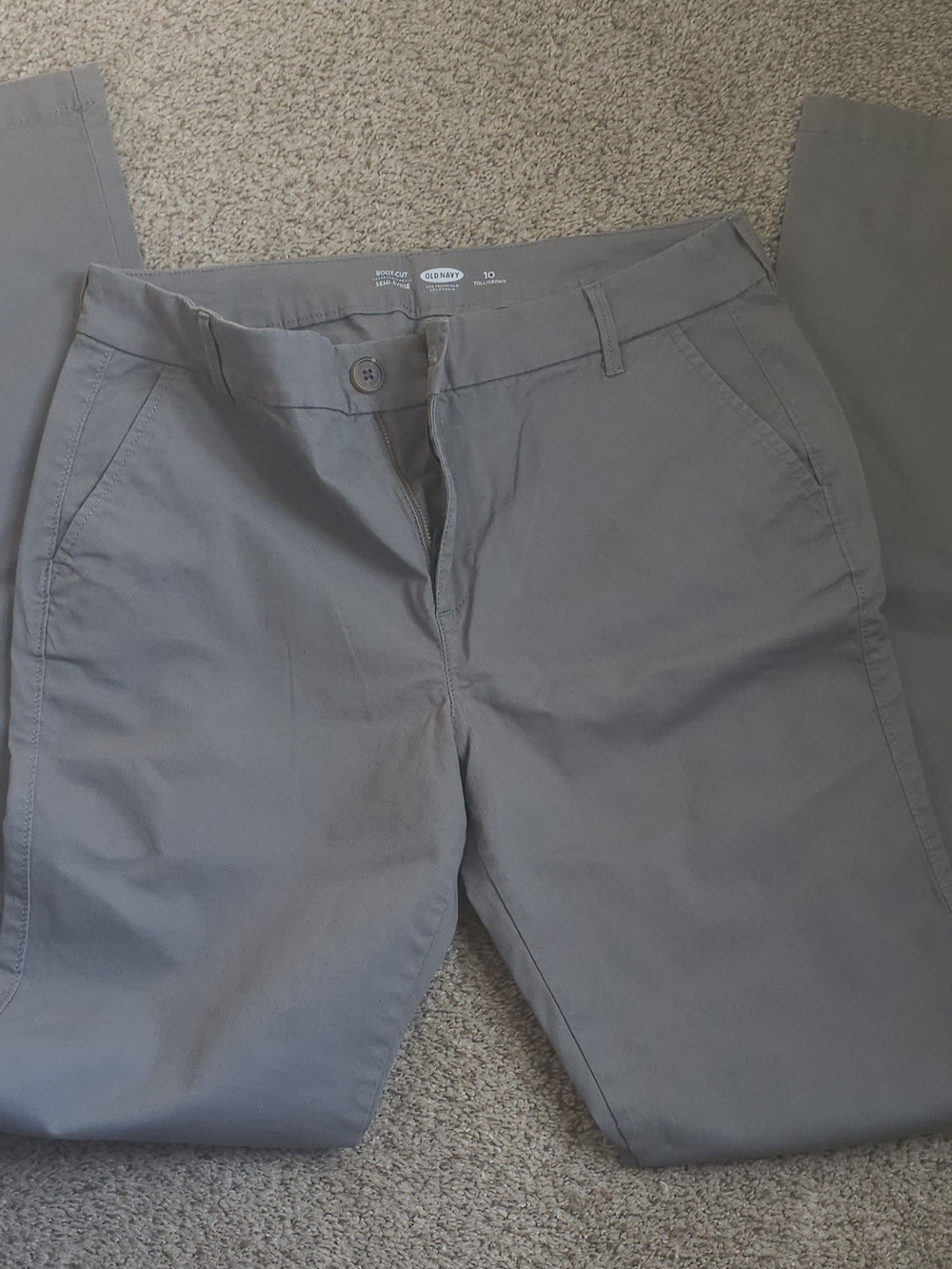Old Navy Women's Stretch Chino/Work Pants in Gray